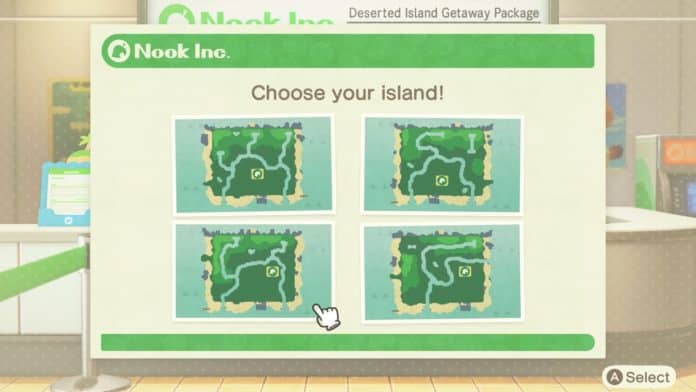 Animal Crossing New Horizons Insel auswählen